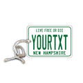 【Targhette per specchietto retrovisore】Rinfrescante per auto a forma di targa americana originale, New Hampshire anni '80
