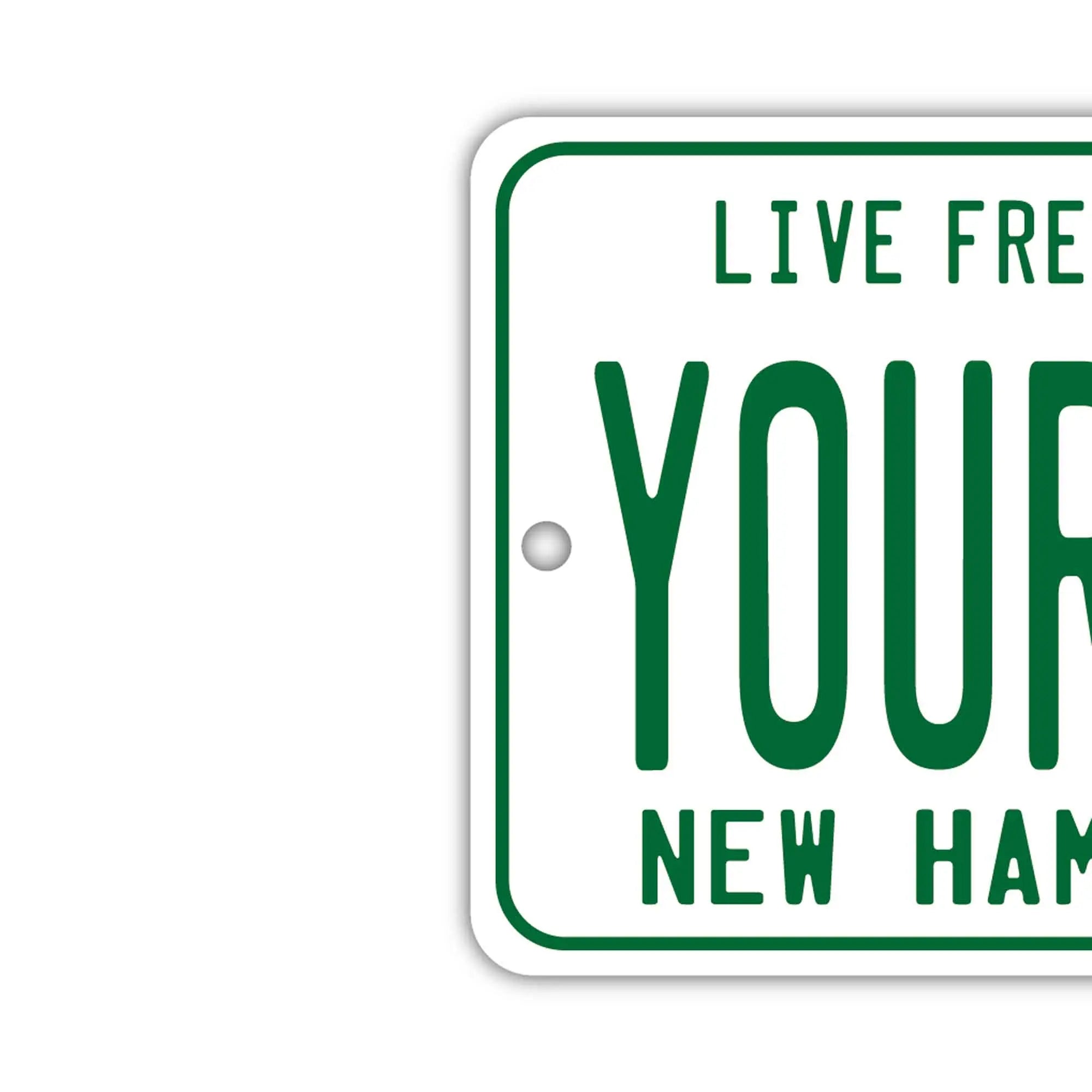 【Targhette per specchietto retrovisore】Rinfrescante per auto a forma di targa americana originale, New Hampshire anni '80