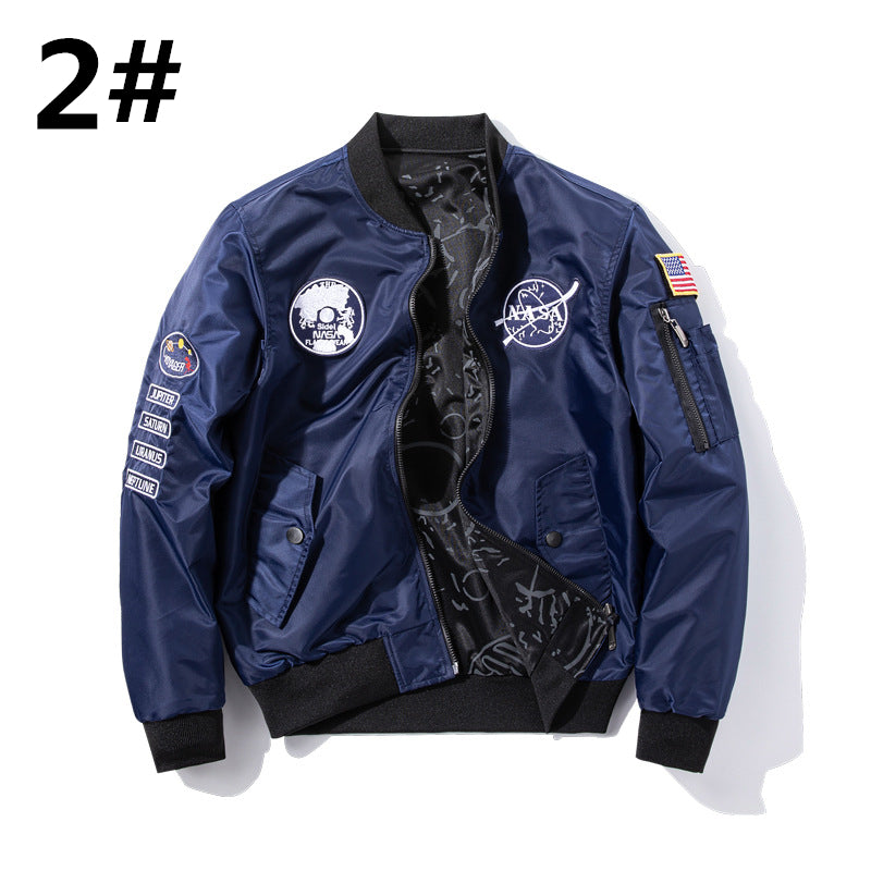 Giacca MA-1 reversibile, giacca universitaria, giacca da aviatore, cappotto da uomo, termico