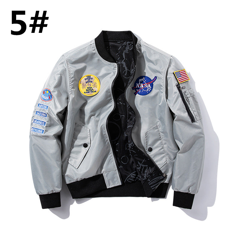 両面着 MA-1 ジャケット スタジャン フライトジャケット アウター メンズコート 防寒対策