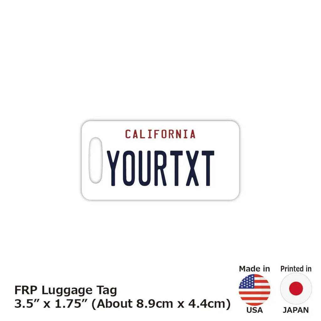 【Etichetta per bagagli】California anni '90/Originale a forma di targa americana, elegante, per evitare smarrimenti