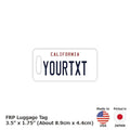 【Etichetta per bagagli】California anni '90/Originale a forma di targa americana, elegante, per evitare smarrimenti