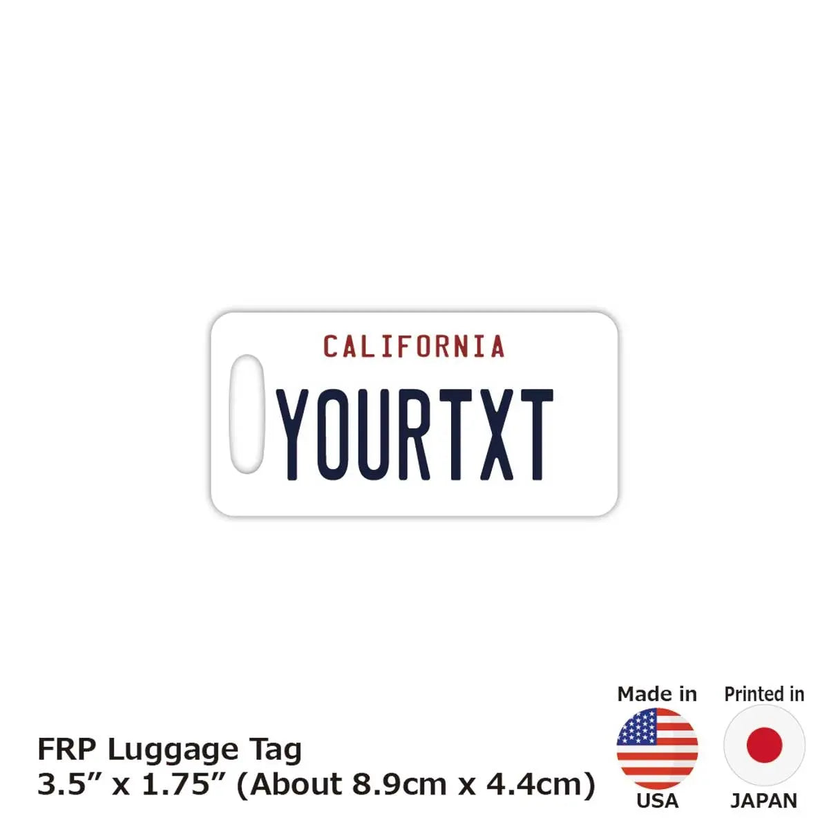 【Etichetta per bagagli】California anni '90/Originale a forma di targa americana, elegante, per evitare smarrimenti