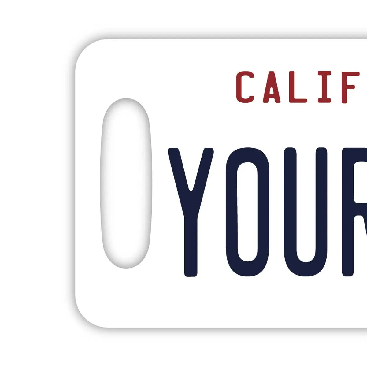 【Etichetta per bagagli】California anni '90/Originale a forma di targa americana, elegante, per evitare smarrimenti