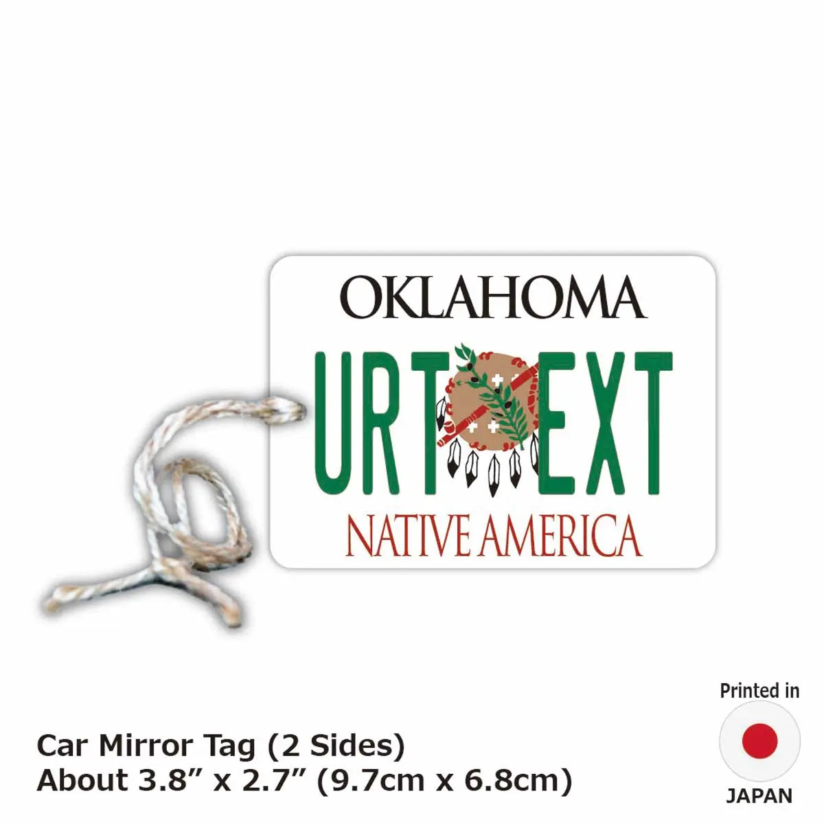 【Mirrortag】Oklahoma 1994 / Deodorante per auto a forma di targa americana originale