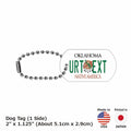 【Medaglietta identificativa per cani/Dog Tag】Oklahoma 1994/Portachiavi personalizzato a forma di targa americana originale