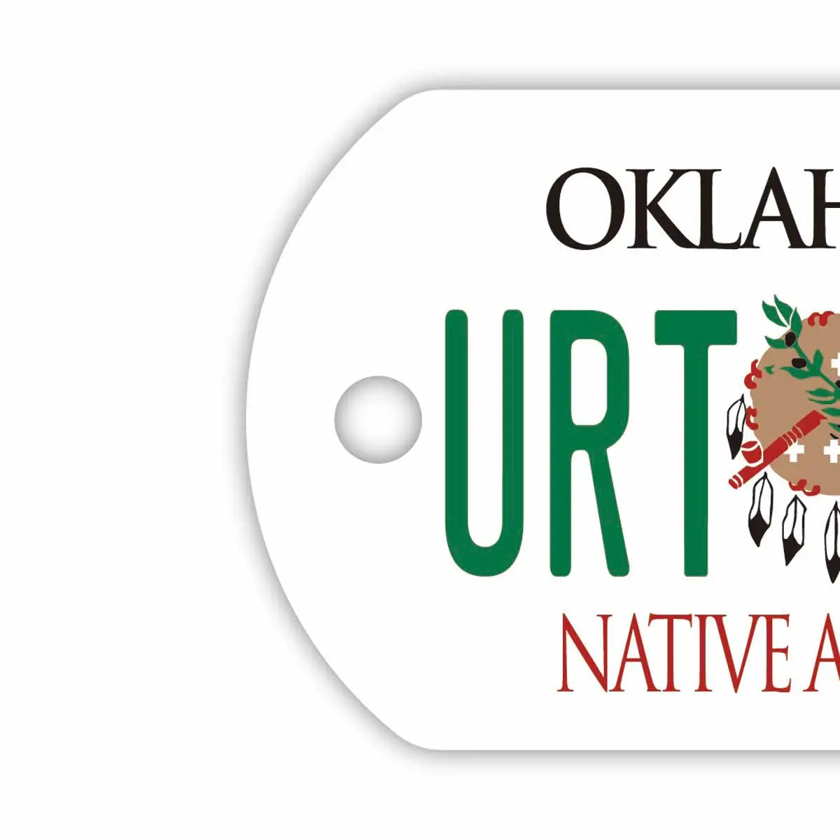 【Medaglietta identificativa per cani/Dog Tag】Oklahoma 1994/Portachiavi personalizzato a forma di targa americana originale