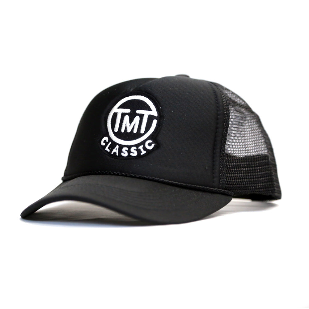 CAPPELLINO IN RETE CON LOGO A CERCHIO / NERO