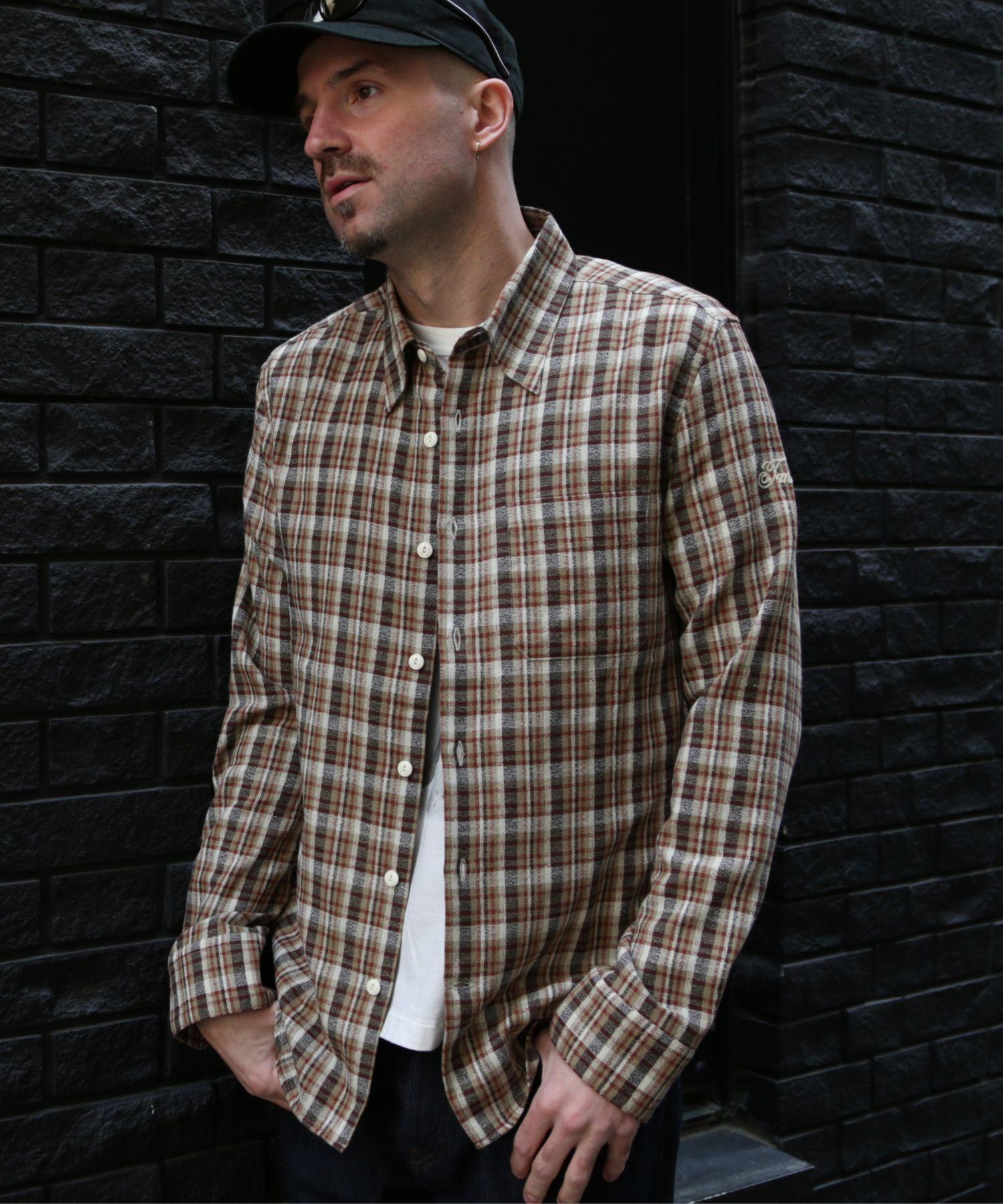 CAMICIA MORBIDA A MANICHE LUNGHE CON FANTASIA A QUADRI COUNTRY