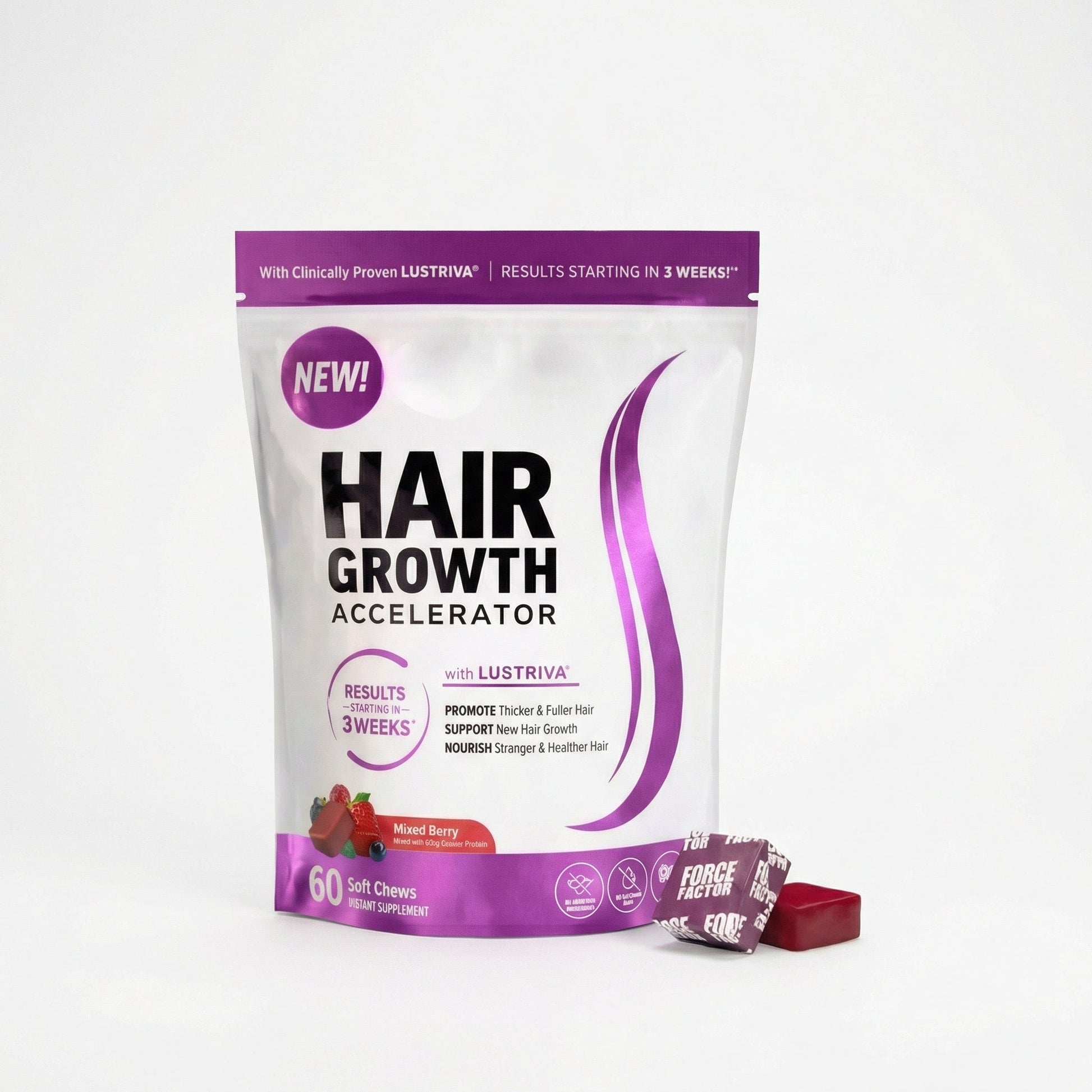 Hair Growth Gummies | Biotin 5000mcg + Plant Extracts | 60 Count