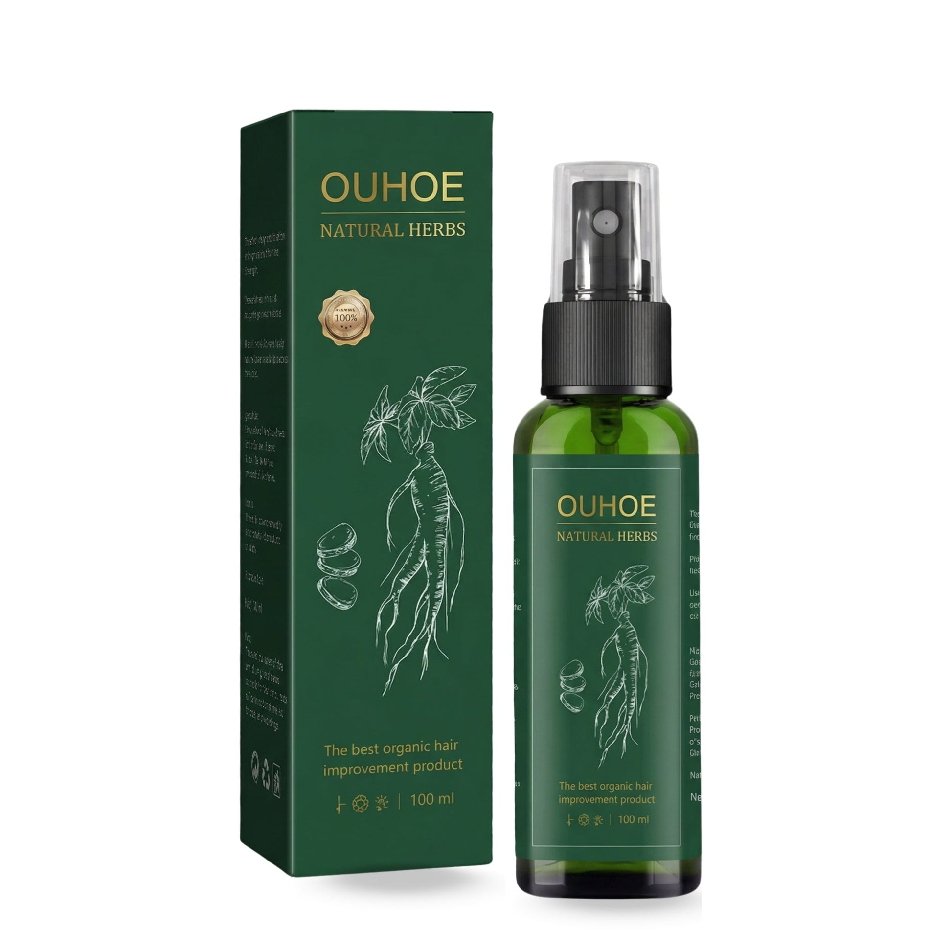 Ouhoe Ginseng Hair Growth Serum Oil | Biotin Scalp Treatment | 100ml