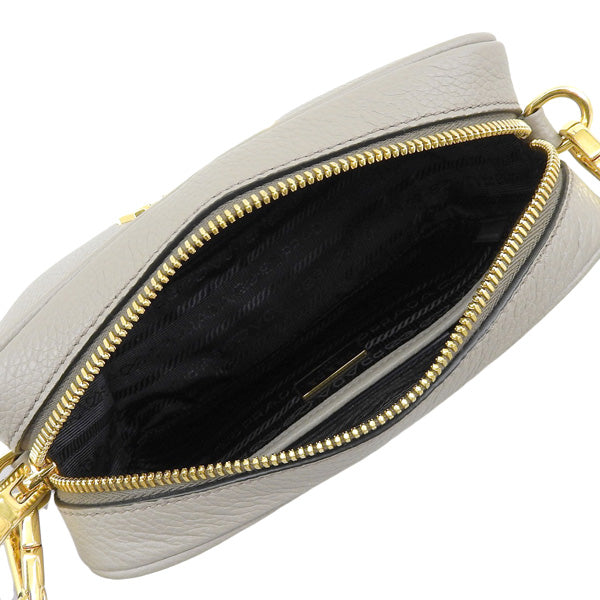PRADA プラダ バンドリエラ ショルダーバッグ レザー グレー 1BH096VIPH ARGI レディース アウトレット