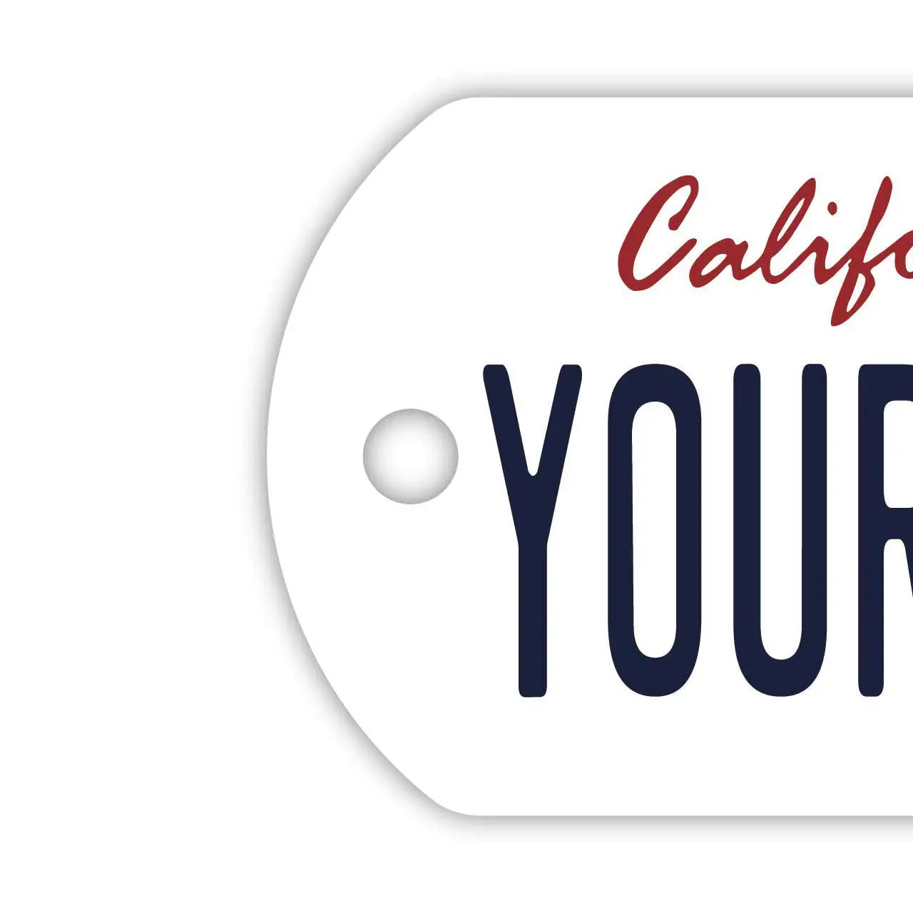 【Medaglietta identificativa per cani/Dog tag】California 2000s/Portachiavi personalizzabile a forma di targa americana originale
