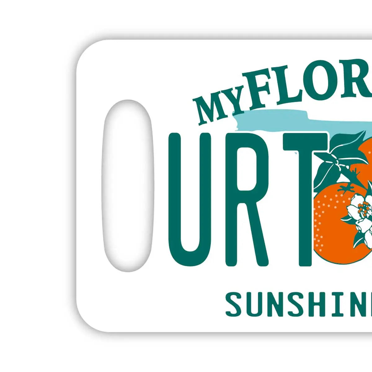 【Etichetta per bagagli】Florida anni 2000/Originale a forma di targa americana, elegante, tag anti-smarrimento