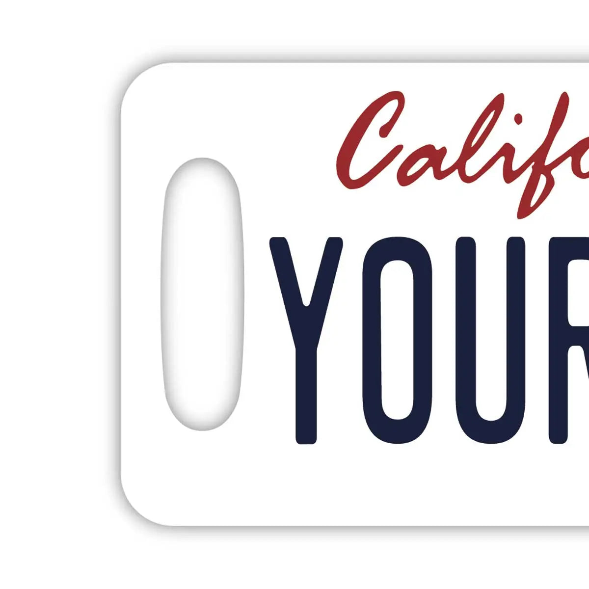 [Etichetta per bagaglio] California anni 2000 / Originale a forma di targa americana, elegante, per prevenire la perdita