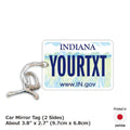 【Etichetta Specchietto Retrovisore】Indiana 2003/Deodorante per auto a forma di targa americana originale