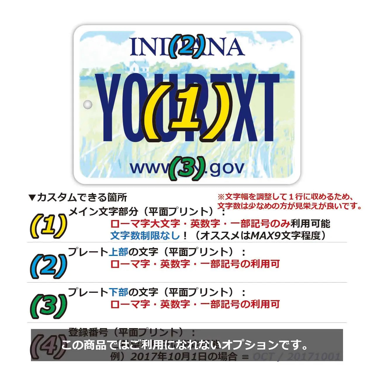 【Etichetta Specchietto Retrovisore】Indiana 2003/Deodorante per auto a forma di targa americana originale
