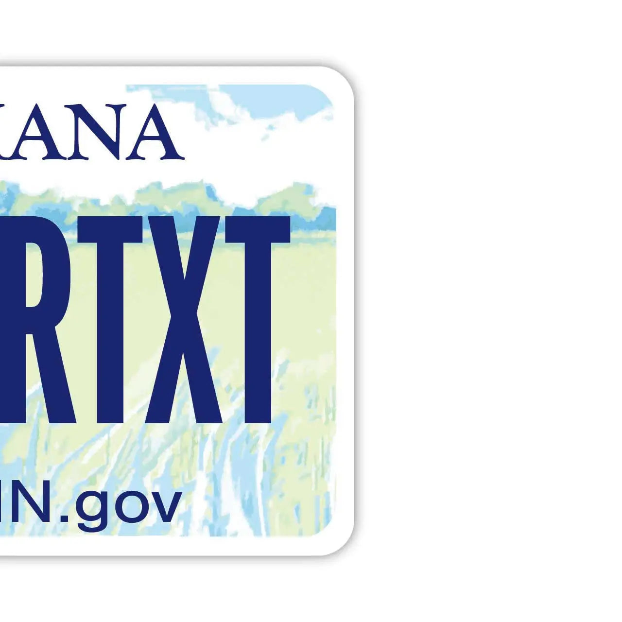 【Etichetta Specchietto Retrovisore】Indiana 2003/Deodorante per auto a forma di targa americana originale