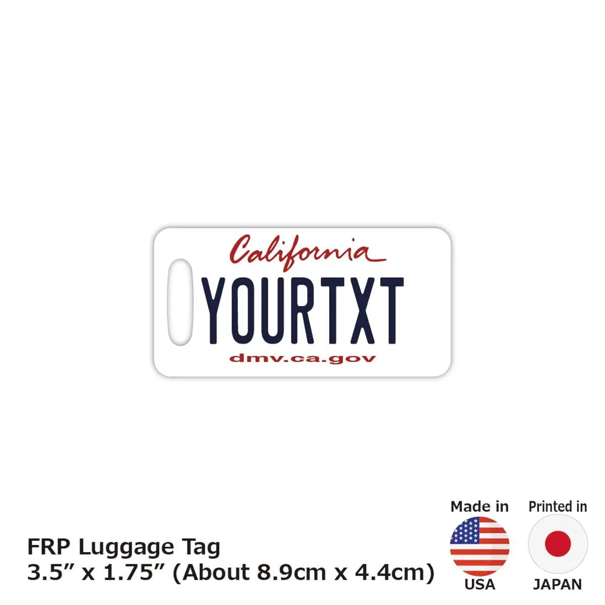 [Targhetta per bagaglio] California 2011 / Originale a forma di targa americana, elegante, tag anti-smarrimento
