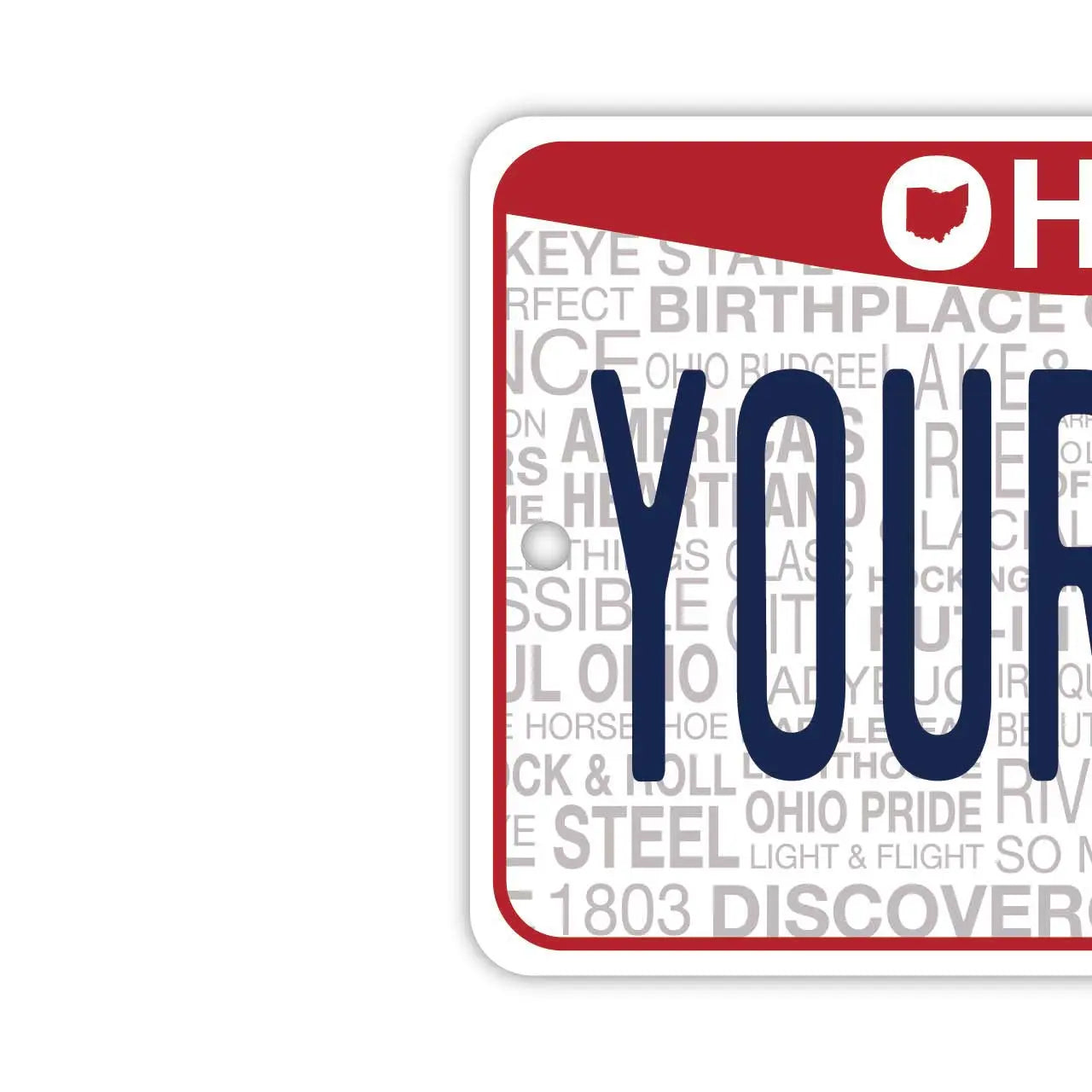 【Mirror Tag】Deodorante per auto a forma di targa americana originale, Ohio 2013