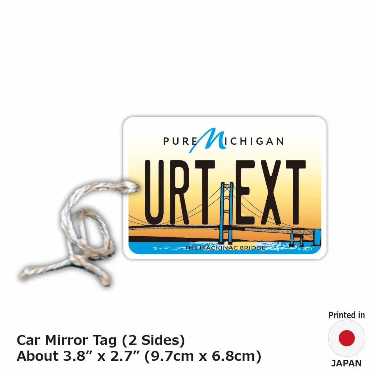 [Mirror Tag] Michigan 2014/Deodorante per auto a forma di targa americana originale
