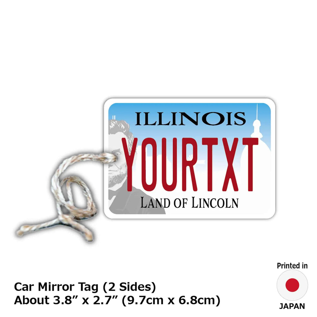 【Etichetta Specchio】Illinois 2017/Deodorante per Auto Originale a Forma di Targa Americana