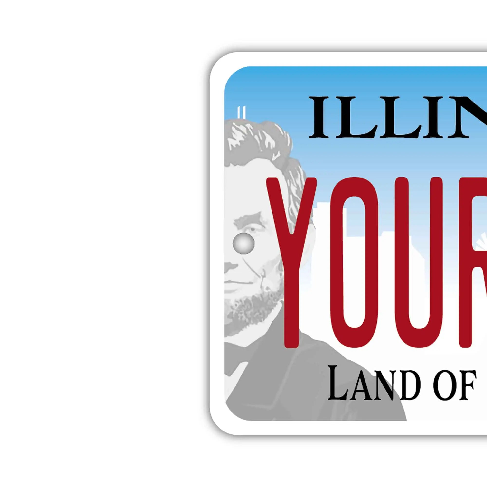 【Etichetta Specchio】Illinois 2017/Deodorante per Auto Originale a Forma di Targa Americana