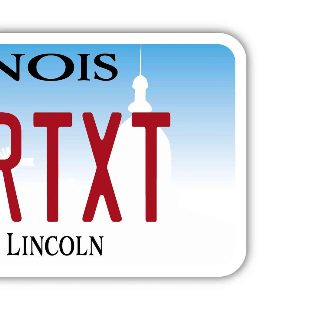 【Etichetta per bagaglio】Illinois 2017/Originale a forma di targa americana, elegante, tag anti-smarrimento