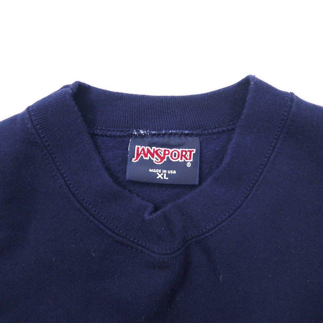 Felpa JAN SPORT Made in USA anni '90, stampa college, taglia XL, blu navy, cotone felpato, Penn State Athletics Football NITTANY LIONS