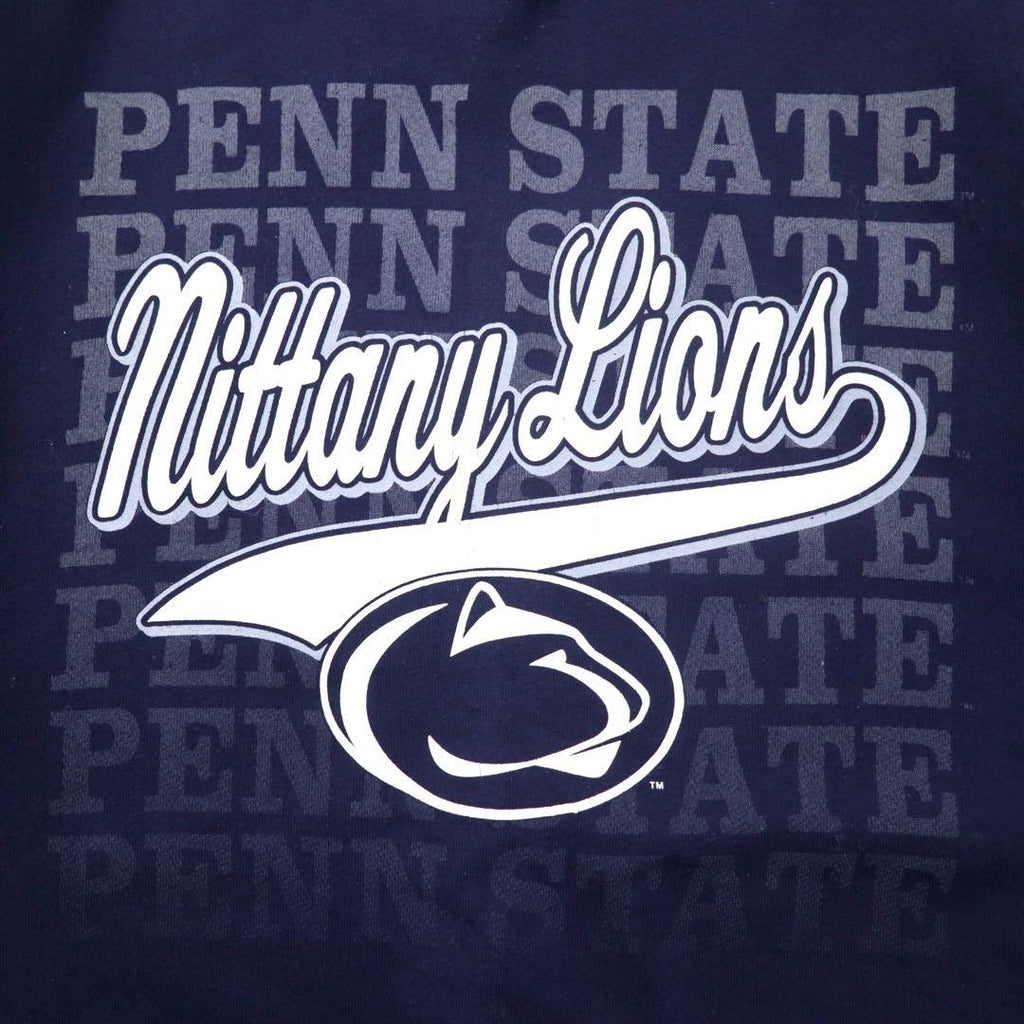 Felpa JAN SPORT Made in USA anni '90, stampa college, taglia XL, blu navy, cotone felpato, Penn State Athletics Football NITTANY LIONS