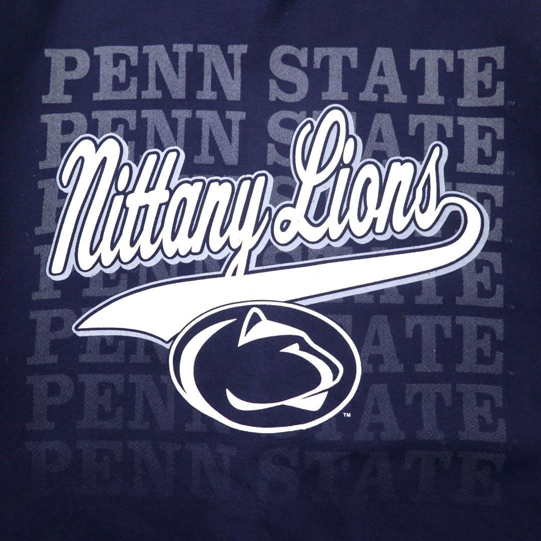 Felpa JAN SPORT Made in USA anni '90, stampa college, taglia XL, blu navy, cotone felpato, Penn State Athletics Football NITTANY LIONS