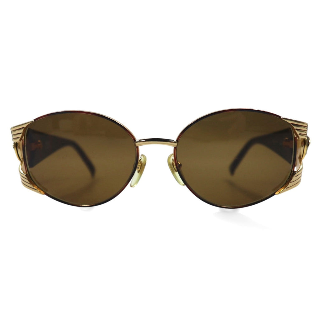 GIANNI VERSACE Vintage Made in Italy Medusa Occhiali da Sole Oro Tartarugato S64 31L