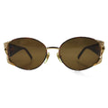 GIANNI VERSACE Vintage Made in Italy Medusa Occhiali da Sole Oro Tartarugato S64 31L