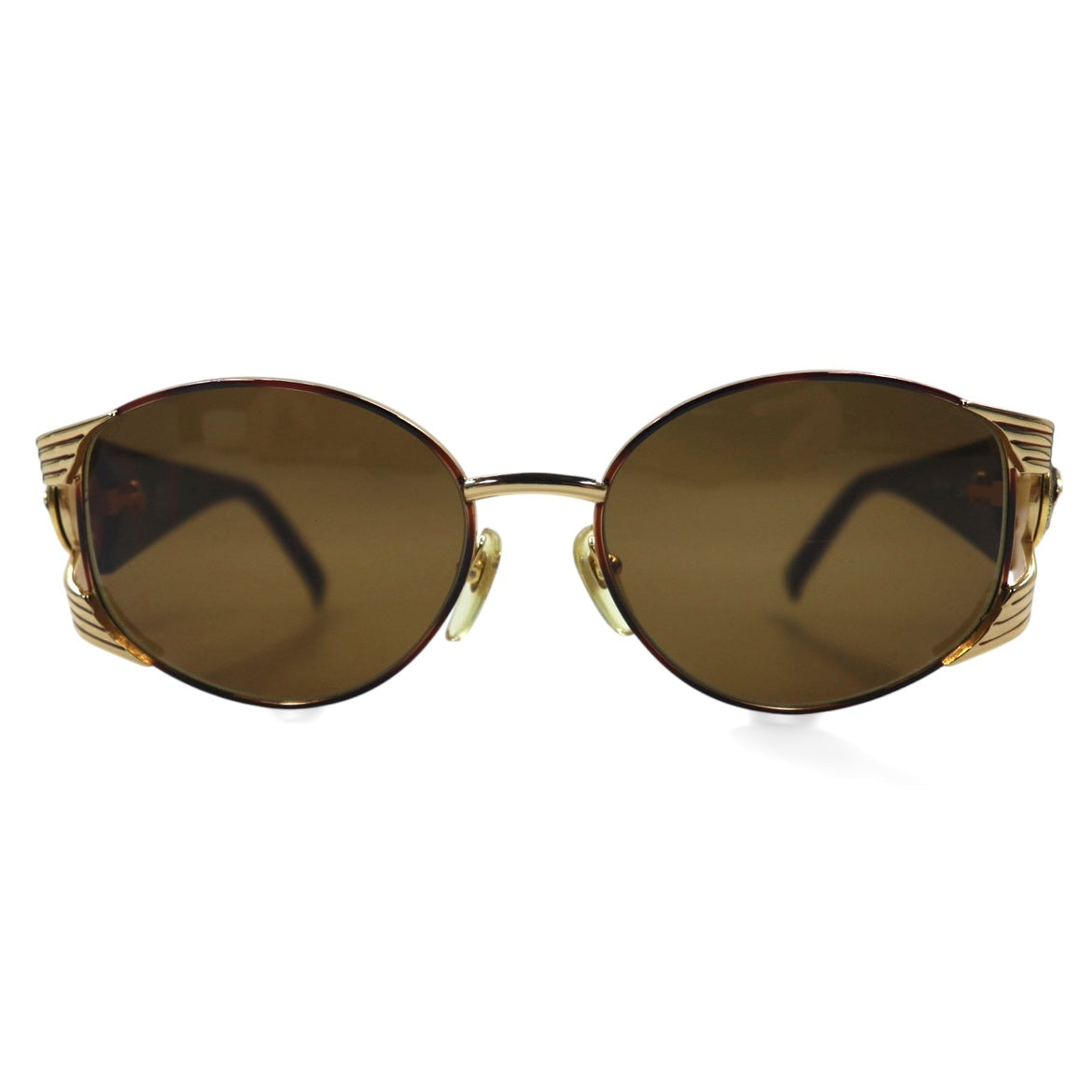 GIANNI VERSACE Vintage Made in Italy Medusa Occhiali da Sole Oro Tartarugato S64 31L