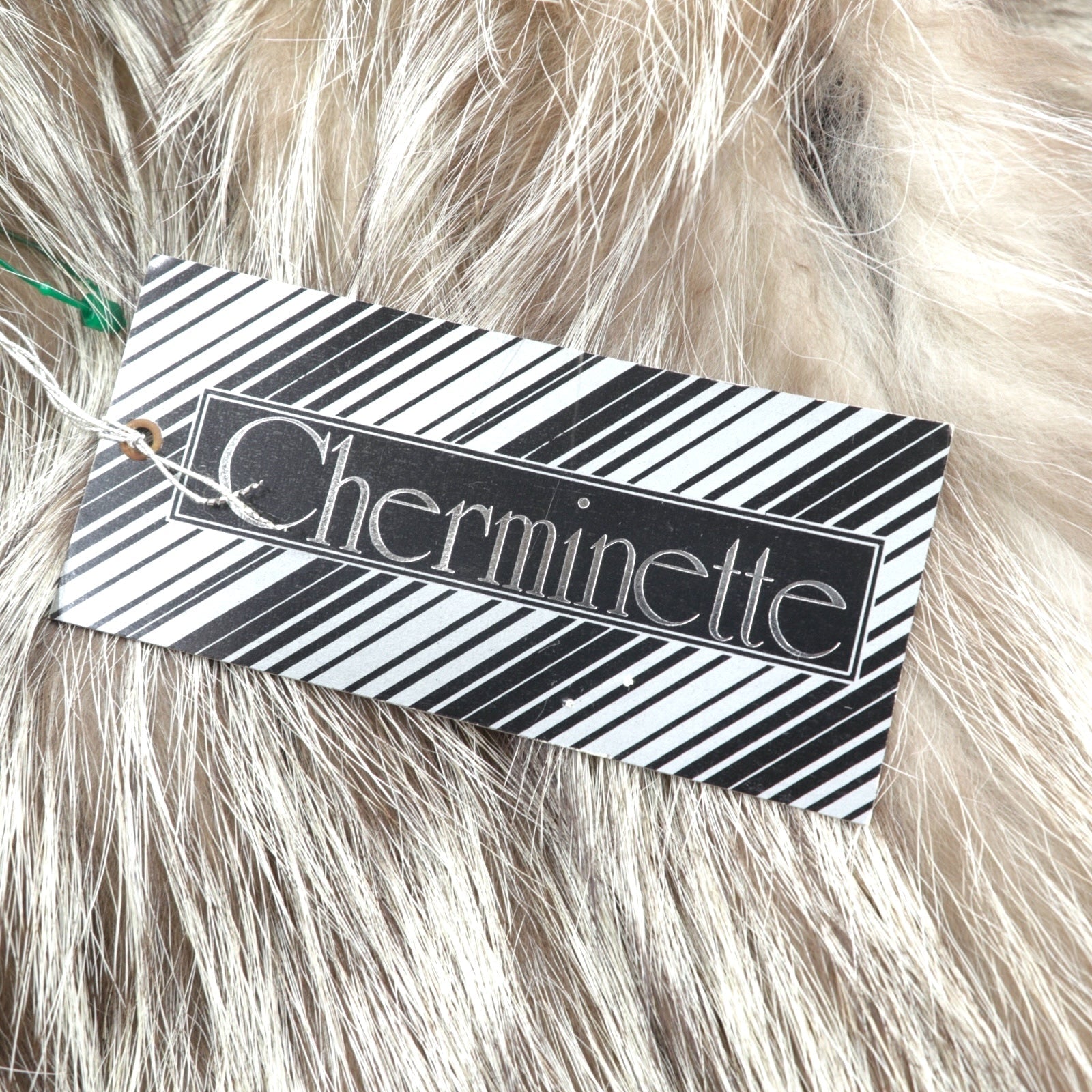 Cherminette 90年代 シルバーフォックス ファー ブルゾン ハーフコート XL ファー 銀狐 未使用品
