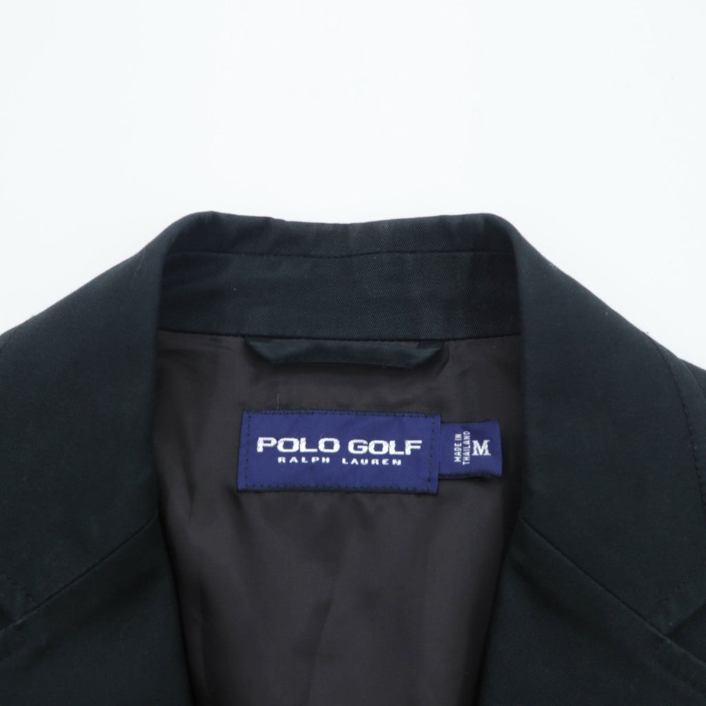 POLO GOLF RALPH LAUREN ビッグポニー 刺繍 ブレザー 3B テーラードジャケット M ブラック