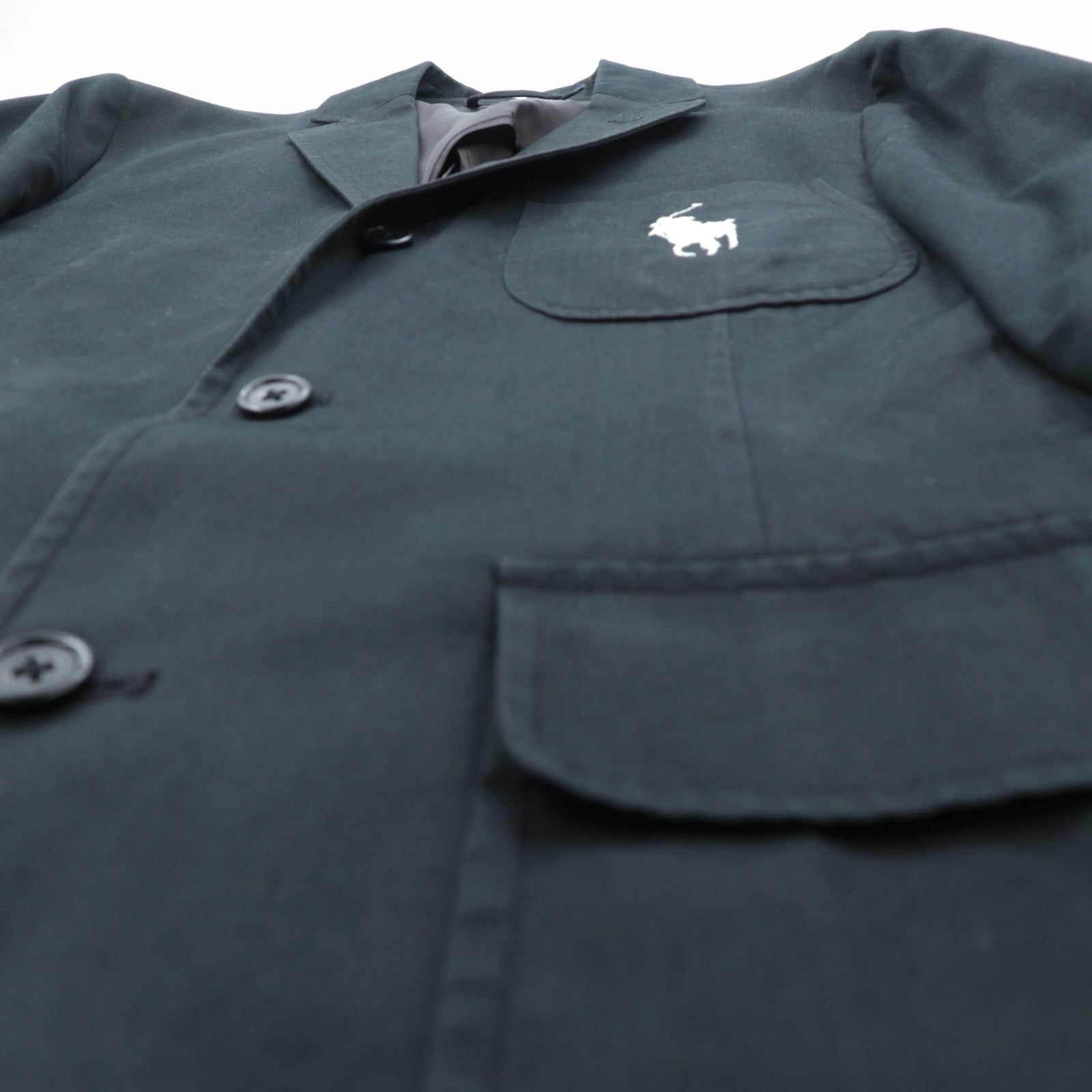 POLO GOLF RALPH LAUREN ビッグポニー 刺繍 ブレザー 3B テーラードジャケット M ブラック