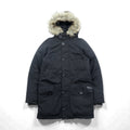 Polo Ralph Lauren ダウンジャケット N-3B ミリタリー コート XS ブラック ドローコード PERFORMANCE ファー着脱式