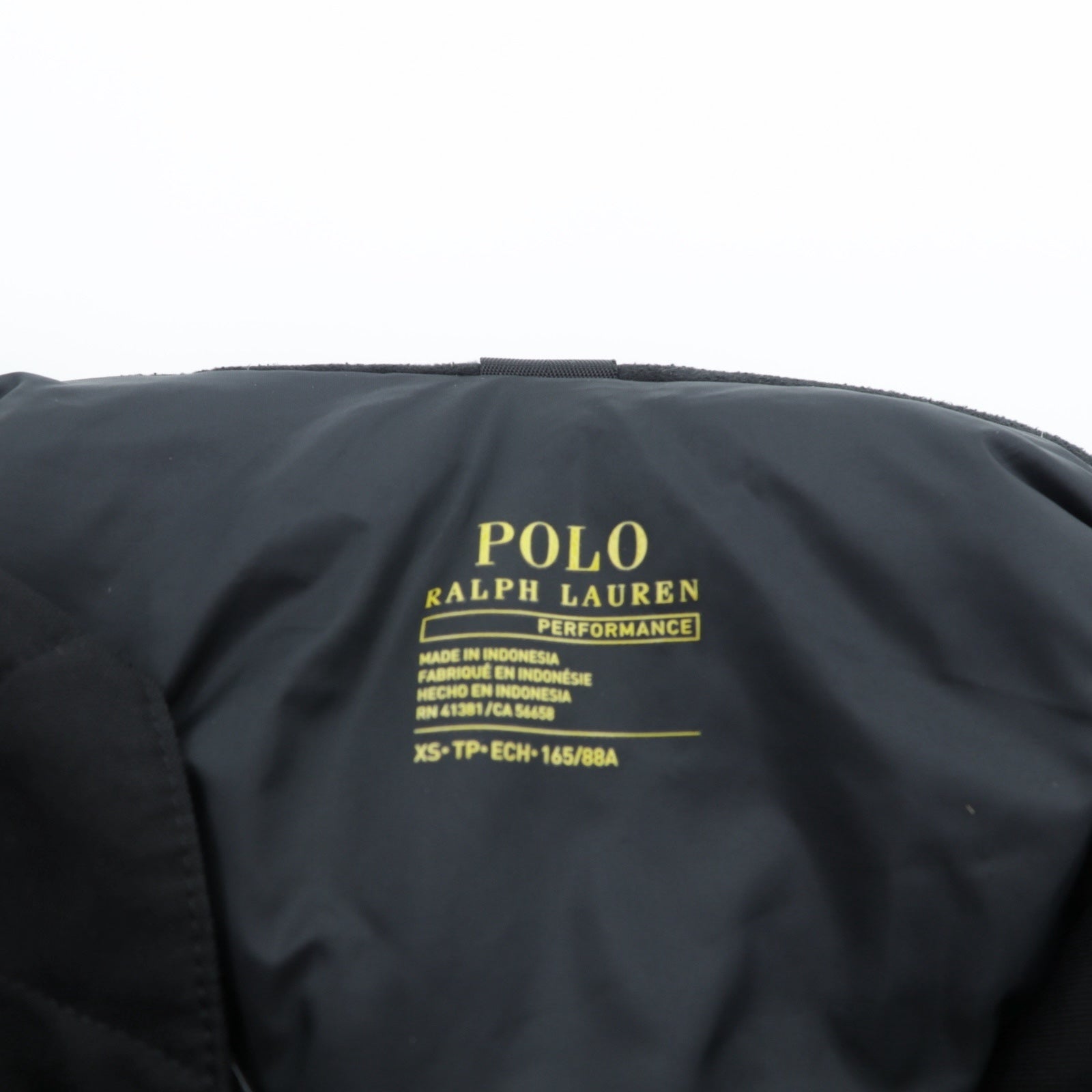 Polo Ralph Lauren ダウンジャケット N-3B ミリタリー コート XS ブラック ドローコード PERFORMANCE ファー着脱式