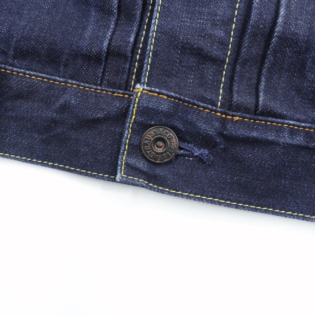 Levi's 日本製 タイプ 2nd デニムジャケット Gジャン M インディゴ PCL15-101B プリーツ レザーパッチ