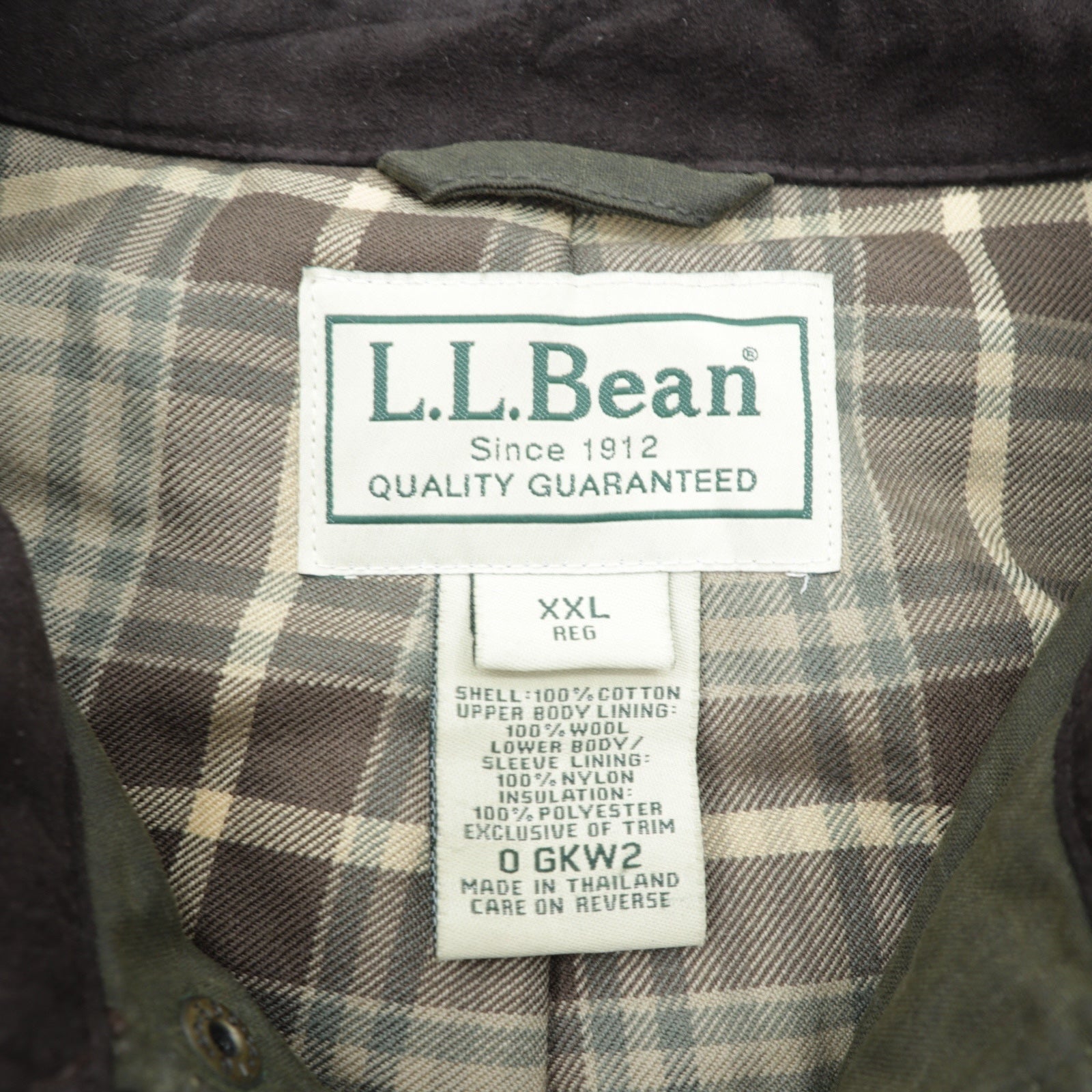 L.L.Bean 00年代 オイルドジャケットThinsulate 中綿 ハンティングジャケット 2XL コットン GKW2