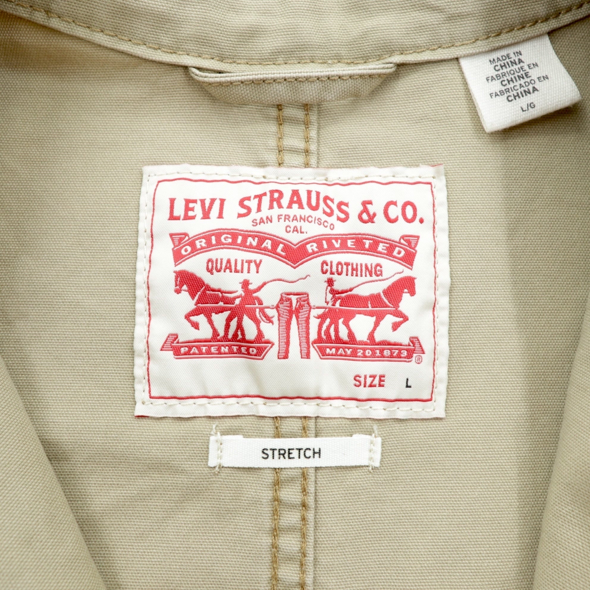 Levi's エンジニアコート カバーオール L ベージュ コットン STRETCH 29655