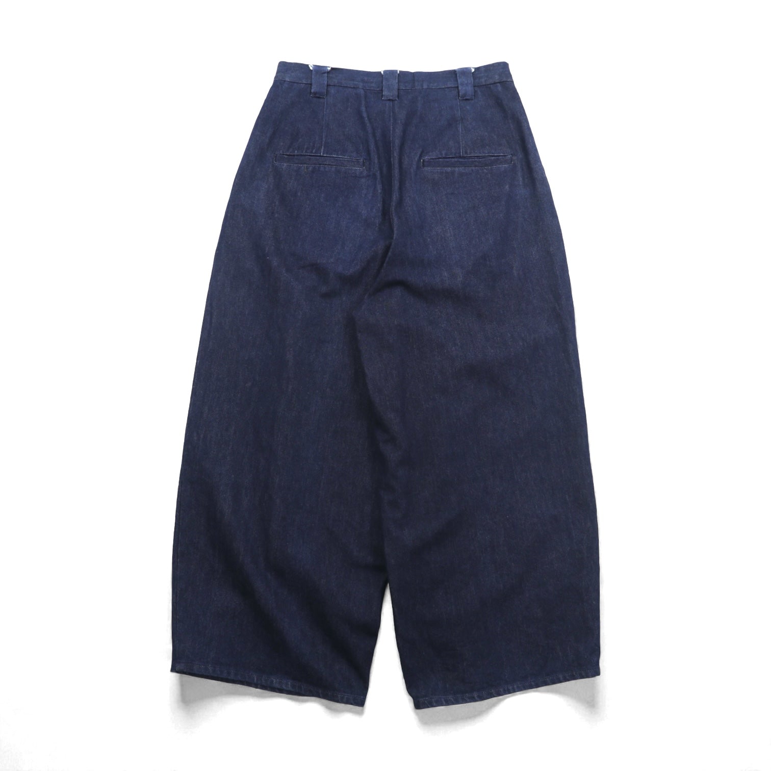 VU ヴウ 印 セレクト 取扱い デニム ワイドパンツ L インディゴ タック プリーツ DENIM KNEE WIDE PANTS vu-a22-kb09 日本製
