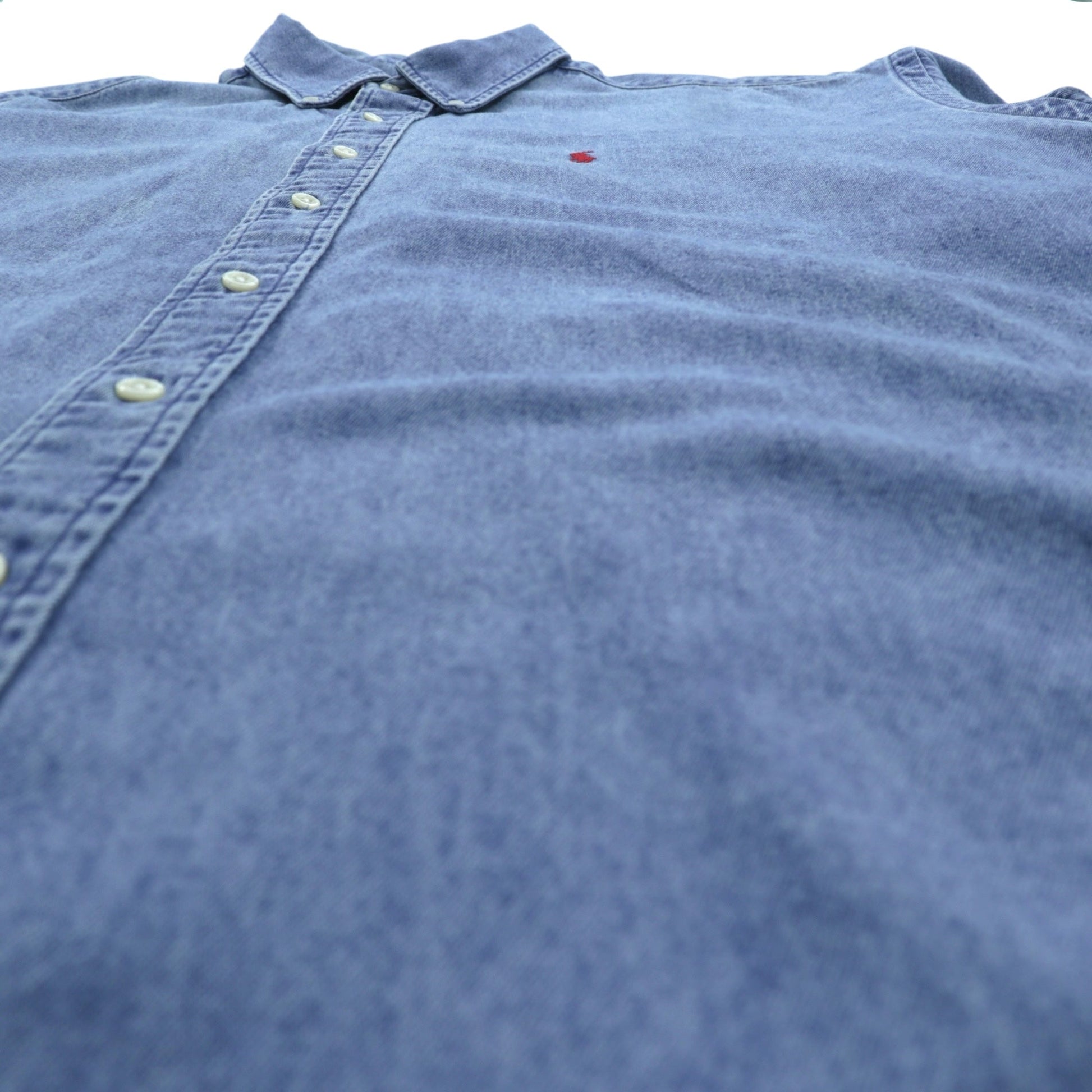 Ralph Lauren 90年代 ボタンダウン デニムシャツ 2XL インディゴ BLAKE スモールポニー刺繍