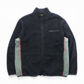 NAUTICA 00年代 USA製 ダブルジップ フリースジャケット L ブラック COMPETITON