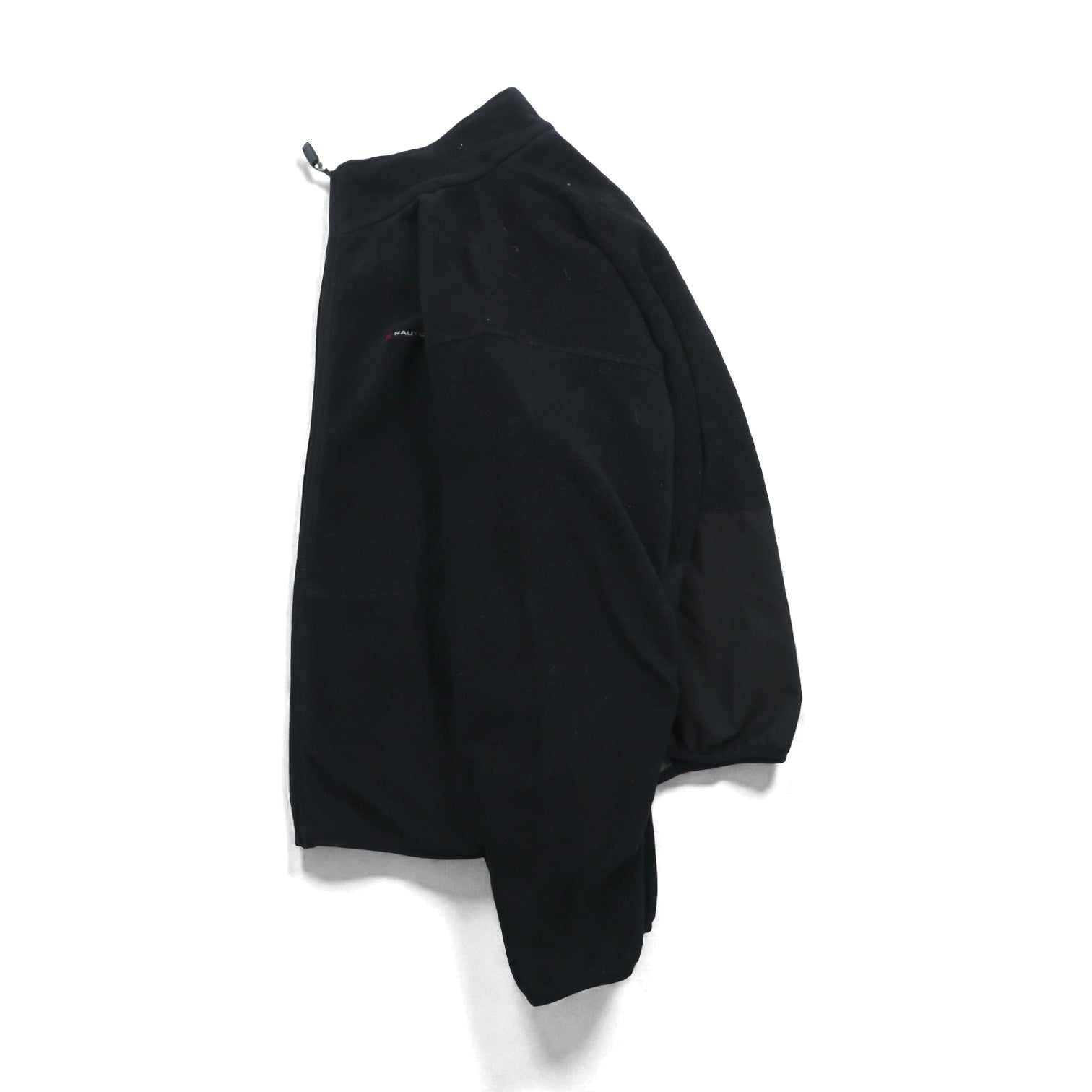 NAUTICA 00年代 USA製 ダブルジップ フリースジャケット L ブラック COMPETITON