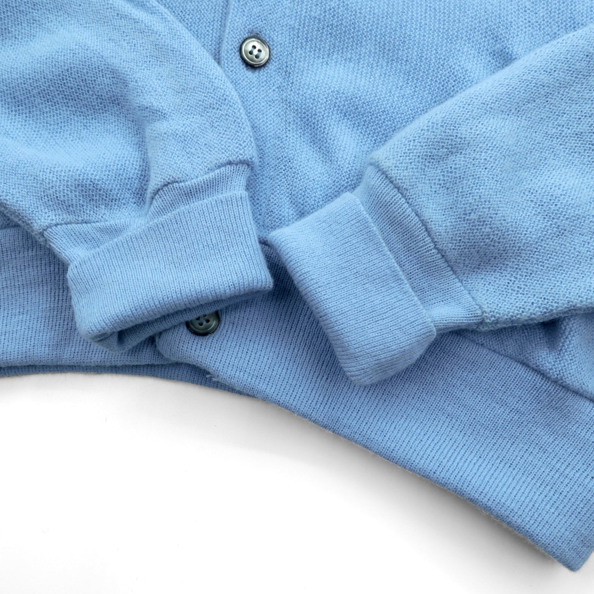 IZOD LACOSTE 80年代 USA製 ヴィンテージ Vネック ニット カーディガン L ブルー アクリル