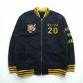 Polo Ralph Lauren スタジャン フルジップ スウェットボンバージャケット 2XL リブライン 虎 刺繍 ワッペン RL NAVAL TIGER PATCH BOMBER JACKET