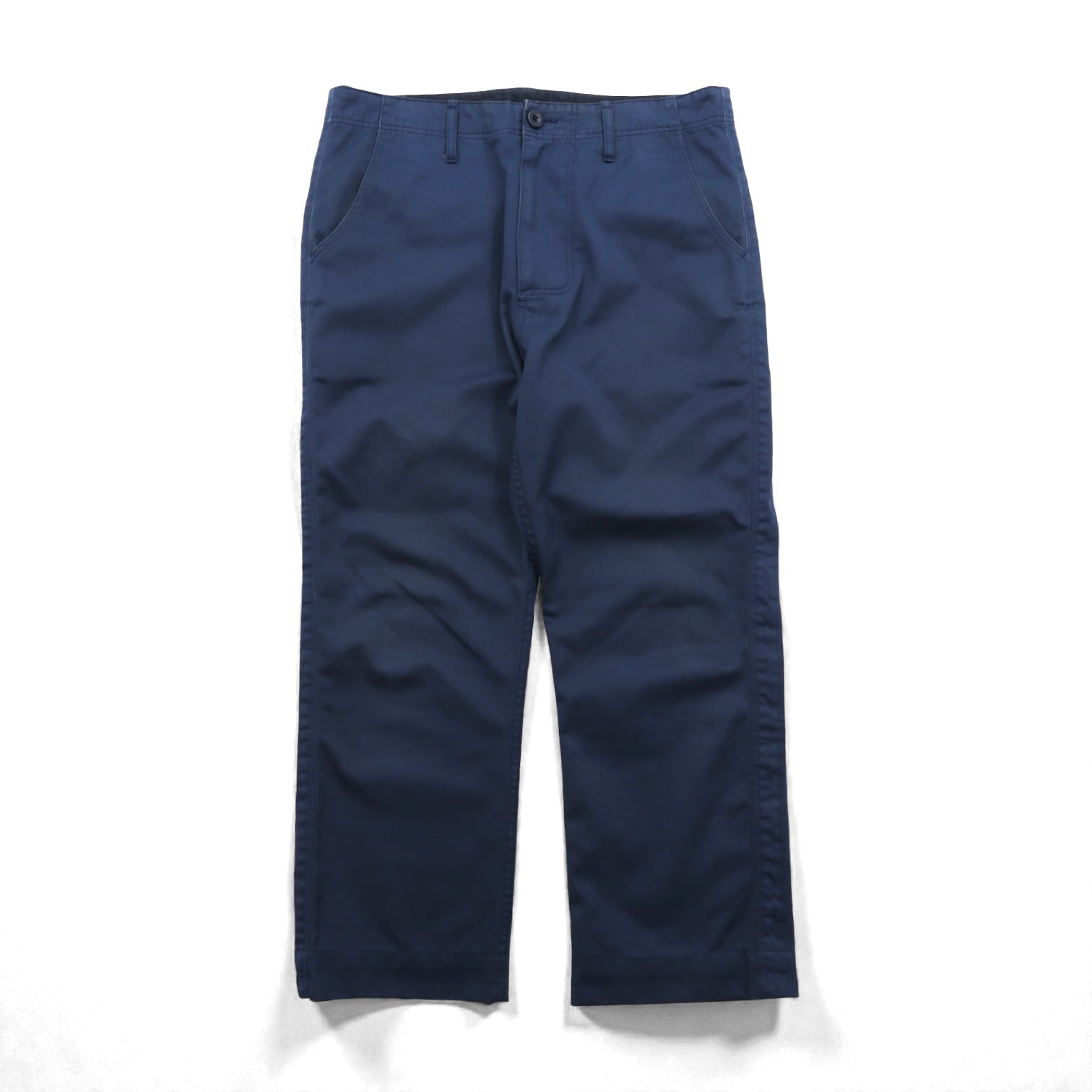 nonnative 日本製 ツイル チノ トラウザーズパンツ ワークパンツ M ネイビー ポリエステル