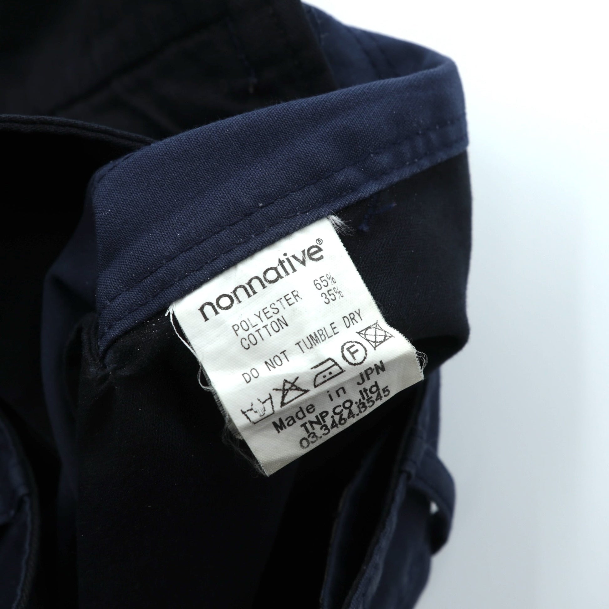 nonnative 日本製 ツイル チノ トラウザーズパンツ ワークパンツ M ネイビー ポリエステル